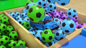 Мультики для детей - Разноцветные машинки и мячи - Детские стишки и песни для детей