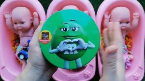 3 Minutes ASMR with Full of 3 BathTubs Candy with Paw Patrol Magic Slime Cutting Video