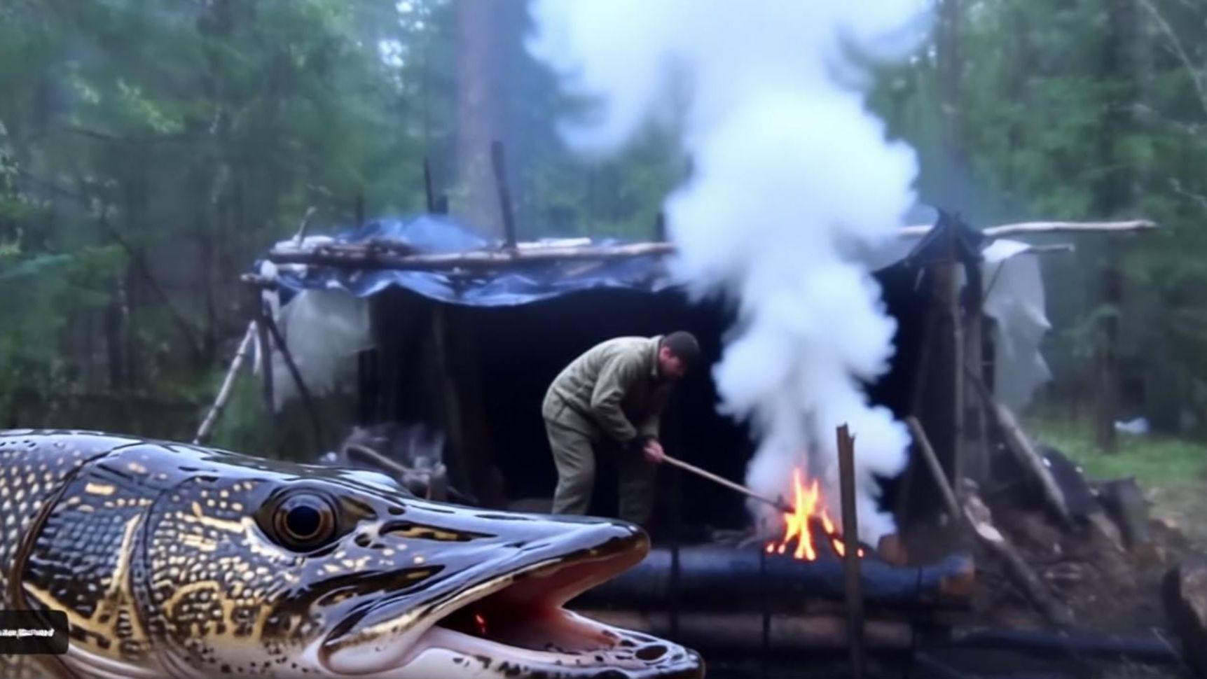 Охота и Рыбалка в Тайге 2026 ШАЛАШ Костер НОДЬЯ Ловля ХАРИУСА и ЩУКИ 10 дней Сплав по реке