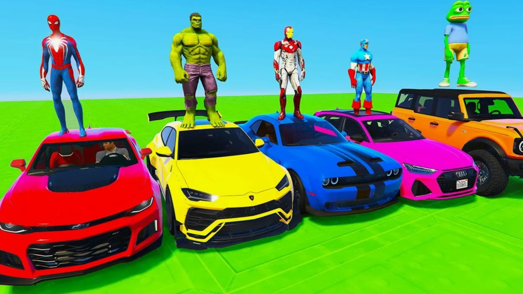 Мультики про супер тачки. Гонки супер героев. Человек паук.