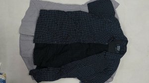 42392 Рубашки мужские кор. рукав брендовые, 3пак, 49D, секонд (cream/extra) оптом