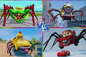 МОЛНИЯ МАКВИН МОНСТР против МОНСТР АВТОБУС — Битва Гигантов и Музыкальный Баттл 🏎️👹⚡️