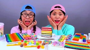 🌈 Радужные десерты 🌈 - СЛАДОСТИ и МАГИЧЕСКИЕ желе АСМР Мукбанг. ASMR еда.