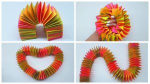 Игрушка АНТИСТРЕСС Пружинка Змейка из бумаги | Оригами Антистресс