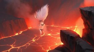 Прыжок с высоты в огненную жидкость