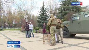 Мобильный пункт набора в Росгвардию начал работу в Симферополе