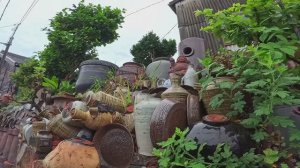 Прогулка под проливным дождем Традиционная японская деревня гончаров  4K HDR