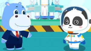 Панда. Бейби басс. Панда спасатель в космосе и что кушают космонавты. Для детей