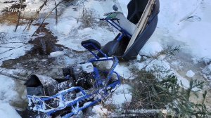 В лесу опасность, ходит медведь. Провалился в ручей на мототолкаче. 10.04.26