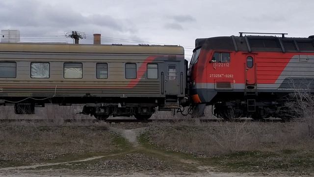 VID - 20260316 - 141810. mp4.
2ТЭ25Км - 0262 с пассажирским вагоном.