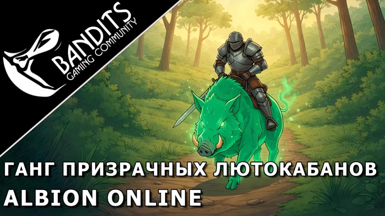 Ганг призрачных лютокабанов под локацией Lymhurst Portal в игре Albion Online