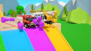 Мультики для детей и малышей - Футбольные мячи и забавные грузовики — детские стишки и песни