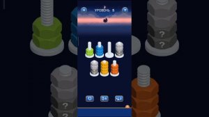 Сортируйте цветные гайки и болты. Интересные головоломки. Сортировать цвета!