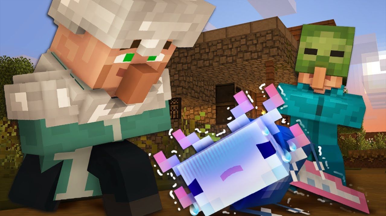 Аксолотль в Опасности - Майнкрафт Мультики