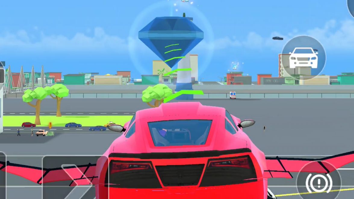 Мультики для мальчиков - Летающая машина Flying Car Stunt Game