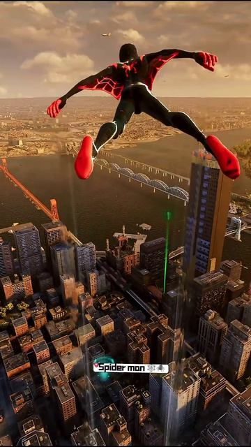 Воздушные трюки человека-паука Майлза Моралеса с использованием суперрогатки🔥🕷️🕸️🚀