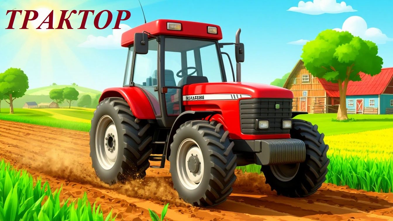 Учим Р с трактором 🚜 Весёлая песенка для малышей смотреть онлайн