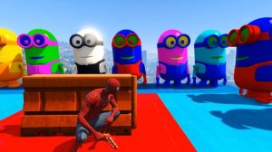 Человек-паук против синего миньона в ГТА 5, новое обновление игры