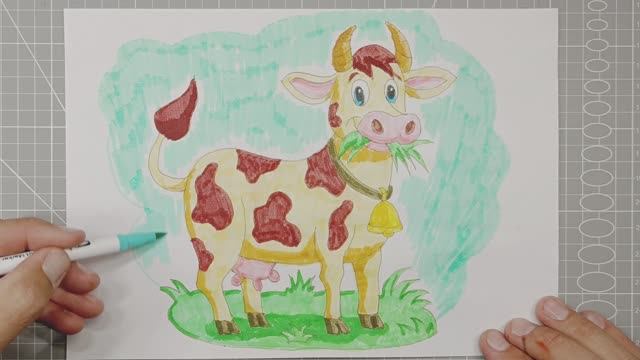 Рисуем корову. 4