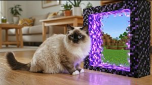 ШОК! МОЙ НАСТОЯЩИЙ КОТ ТЕЛЕПОРТИРОВАЛСЯ В МАЙНКРАФТ! 😱 МУЛЬТИК ДЛЯ ДЕТЕЙ | МУЛЬТИКИ ДЛЯ МАЛЫШЕЙ