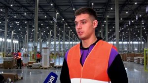 Виталий Королев и Татьяна Ким на открытии первого этапа логистического центра Wildberries в Твери