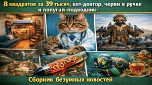 39 тысяч за 8 квадратов! Кот-доктор, черви в ручке и попугай-подводник — вы такого ещё не видели!