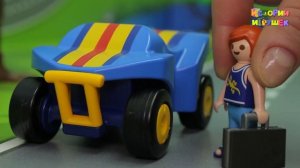 Видео для детей - Игрушечные машинки и животные в мультике - Выходной день!