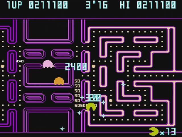 TAS NES Pac-Man Championship Edition - maximum score Normal in 05m 10.472s