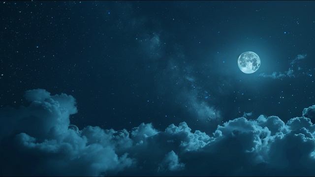 Облака и Лунный Свет – Белый Шум для Спокойного Сна – 3 Часа