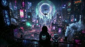 Neon Signal ｜ Cyberpunk Ambient Music & Neon Skyline (1.5H)