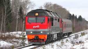 "Вперед на Север!" ТЭП70У-016 с пригородным поездом Сосьва Новая - Алапаевск