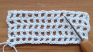 Узор сеточка крючком.