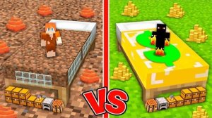 БИТВА БАЗ НА КРОВАТЯХ МАЙНКРАФТ: НУБ ПРОТИВ ПРО