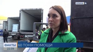 Из Краснодара в Дагестан отправили 60 тонн гуманитарной помощи