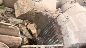 Строительство, дробление щебёнки