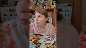 Мукбанг. Шашлык, лаваш на мангале, редиска