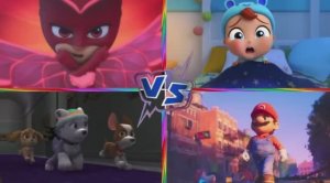 Герои в Масках, Маленький Ангел, Щенячий Патруль против Марио