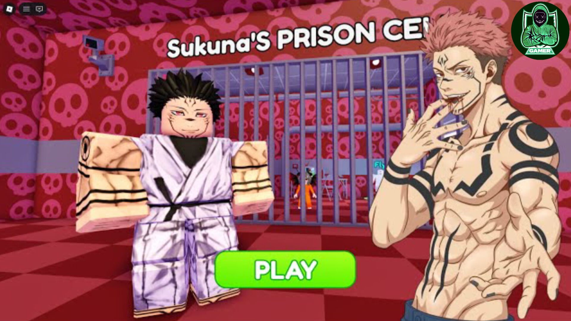 Джиу-джитсу Кайзена Сукуны: Побег из тюрьмы Обби! 🔥😈 Игровой процесс #роблокс