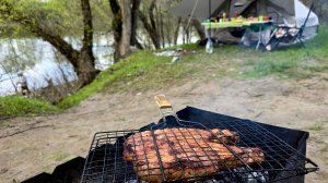 Семейный выезд на природу | Рыбалка с новым эхолотом и готовка на костре