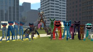 Поппи Плейтайм Выжившие члены семьи Улыбающиеся зверюшки» против семьи Хагги Вагги