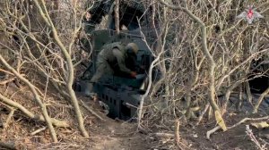 Боевая работа расчета орудия «Мста-С» ГрВ «Центр»