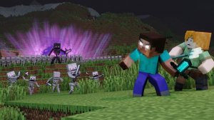 Херобрин спасает Деревню Жителей - Майнкрафт Мультики