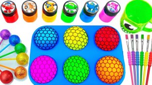 Мультики для детей. Превращение красок и игрушек в яркие слаймы, новые цвета. Мультики для малышей