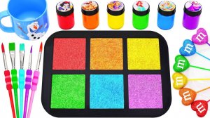 Удовлетворяющее видео: как сделать радужные леденцы-сердечки и нарезка глиттерного слайма