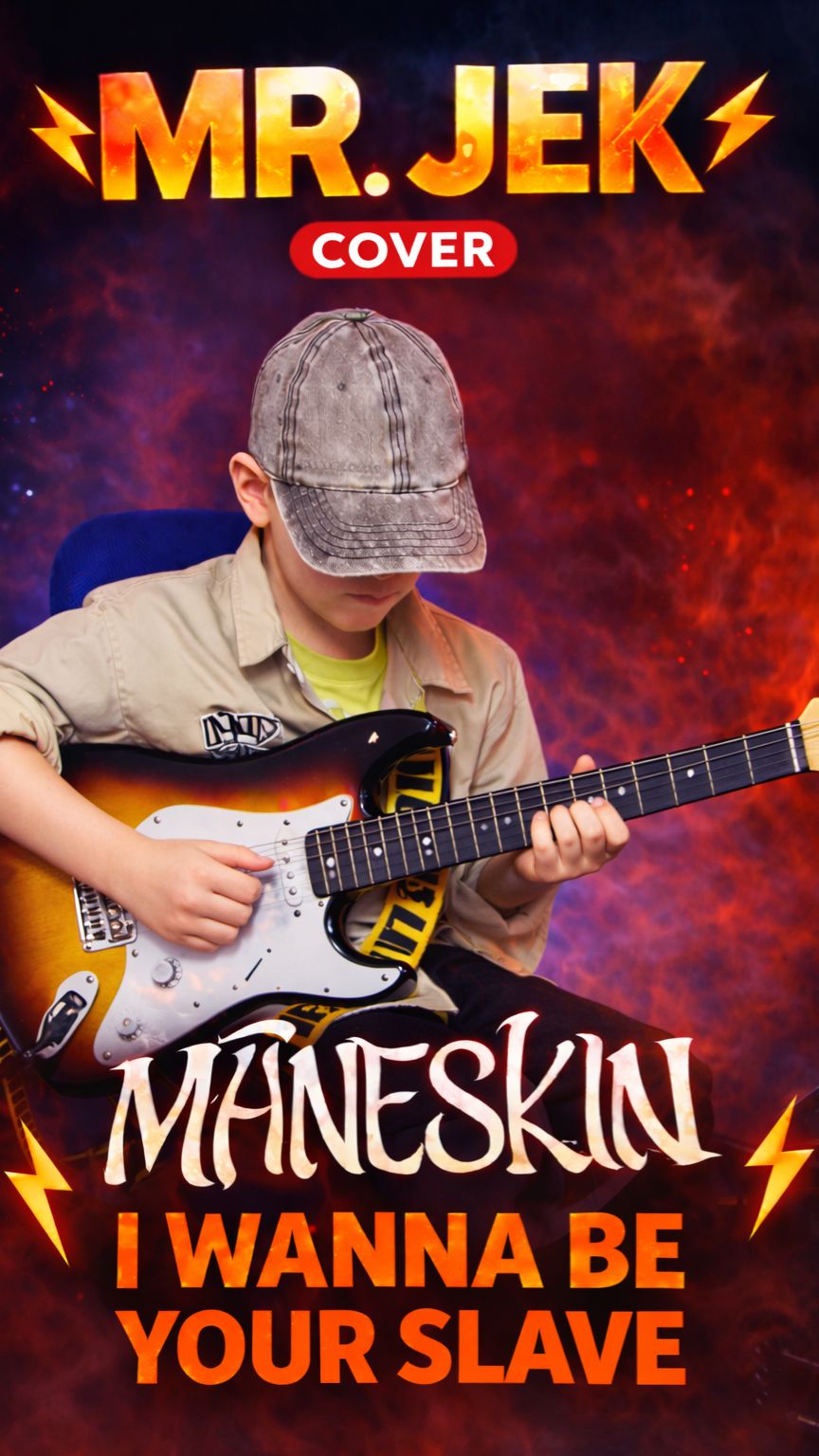 Игра на электро гитаре Måneskin - I Wanna Be Your Slave | Guitar Cover by Mr. Jek
