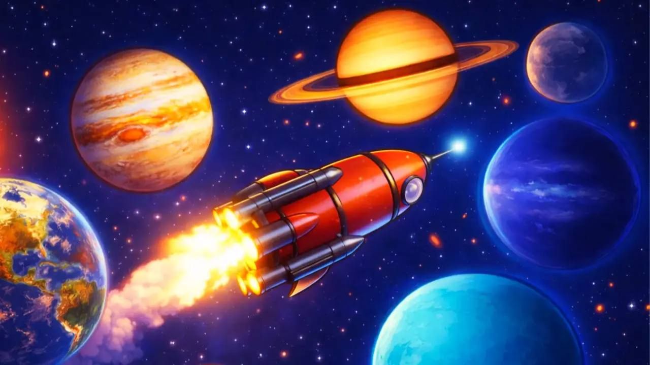 Космос мультфильм. Супергерой Кулакас Космическое путешествие. Мультик для малышей