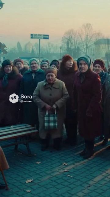 Бабули и автобус.