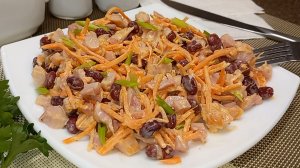 Всего ТРИ ингредиента! Очень вкусный сытный и быстрый салат!