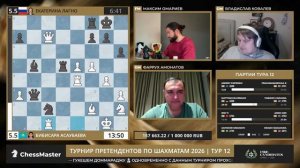 День 12. Турнир претендентов 2026. ChessMaster