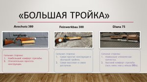 Винтовки для силуэтной стрельбы. Пружинно-поршневые винтовки из "Большой тройки"